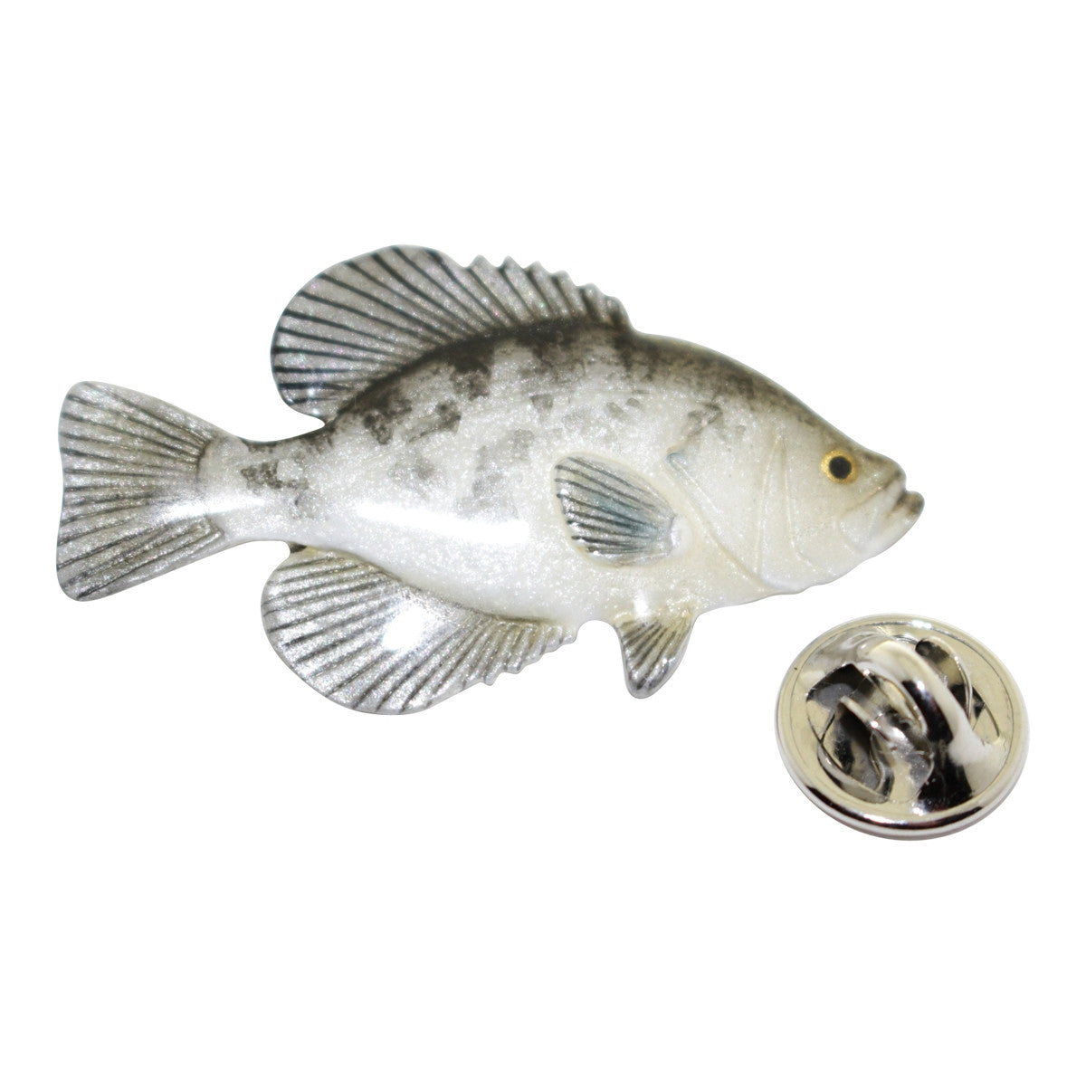 Black Crappie Pin ~ Hand Painted ~ Lapel Pin ~ Sarah's Treats & Treasures